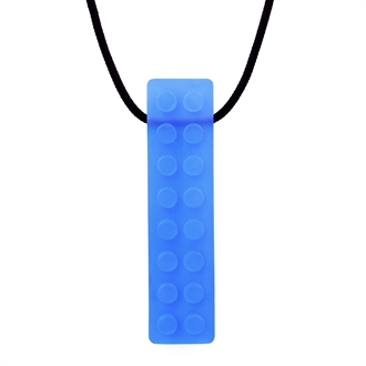 ARK Brick Stick Textured Chew Necklace gennemsigtig blå
